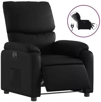 vidaXL Elektrischer Relaxsessel schwarz, Kunstleder (3204872)