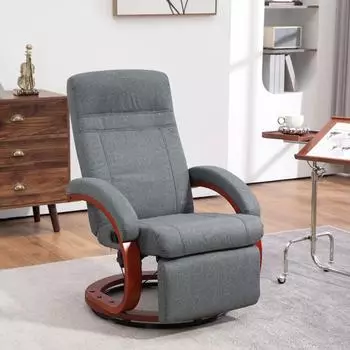 HomCom Relaxsessel mit Liegefunktion grau (DE839-849V70GY0431)