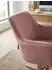 KADIMA DESIGN Drehsessel Samt, Rautensteppung, rosa, goldener Sternfuß, höhenverstellbar