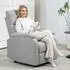 HomCom Relaxsessel mit LIegefunktion in Leinenoptik grau (800000955806)