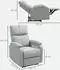 HomCom Relaxsessel mit LIegefunktion in Leinenoptik grau (800000955806)