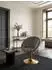 KADIMA DESIGN Loungesessel Samt, drehbar, grau/gold