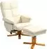 HomCom Relaxsessel mit Hocker und Liegefunktion creme (DE833-359V00CW0431)