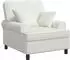 vidaXL XL-Sessel mit Kissen, 1,5-Linien-Stoff, creme