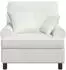 vidaXL XL-Sessel mit Kissen, 1,5-Linien-Stoff, creme