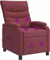 vidaXL Massage Relaxsessel Weinrot Stoff
