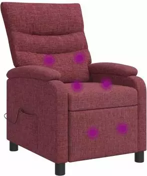 vidaXL Massage-Relaxsessel weinrot, Stoff (42034912)