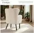 TecTake Vänersborg Sessel Bouclé, creme/schwarz
