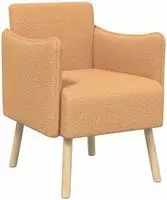 vidaXL Akzentstuhl Beige Boucl&eacute;