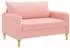vidaXL XXL-Sessel rosa Bouclé