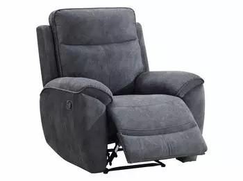 Beautysofa DOLCE Relaxsessel mit Liegefunktion, Velours, anthrazit (800001618333)