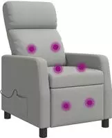 vidaXL Massage Relaxsessel Wolkengrau Stoff
