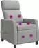 vidaXL Massage-Relaxsessel wolkengrau, Stoff (42035107)