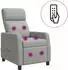 vidaXL Massage-Relaxsessel wolkengrau, Stoff (42035107)