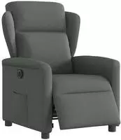 vidaXL Relaxsessel Elektrisch Dunkelgrau Stoff