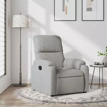 vidaXL Relaxsessel hellgrau Mikrofasergewebe (373450)