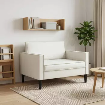 vidaXL Sessel XL wei&szlig; Kunstleder
