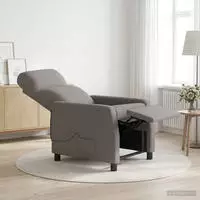 vidaXL Massage Relaxsessel Taupe Stoff
