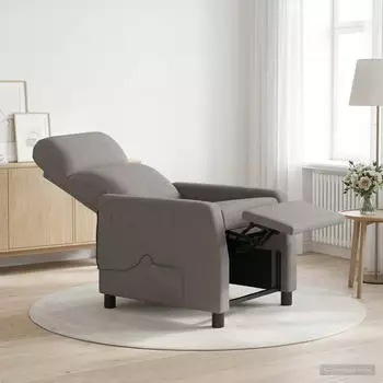 vidaXL Massage-Relaxsessel taupe, Stoff (42035103)