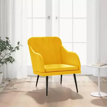 vidaXL Sessel Samt, gelb, 63x76x80cm (351460)