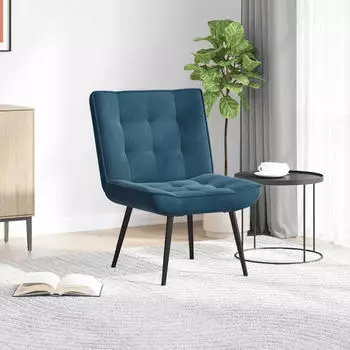vidaXL Relaxsessel Samt blau 64x74x84cm