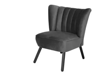 Max Winzer Alessandro Sessel Samt/Velours, anthrazit, Buche (2877-1100-2044214-F09)