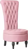 vidaXL HoherR&uuml;ckenstuhl Rosa 56,5 x 70 x 110 cm Samt