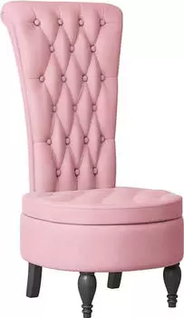 vidaXL Hochlehnerstuhl rosa, Samt, 56,5 x 70 x 110 cm