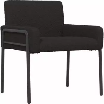 vidaXL Akzentstuhl Boucl&eacute; schwarz