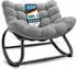 Kesser Chillexer XXL Schaukelstuhl Indoor/Outdoor, grau, bis 120kg (33768)