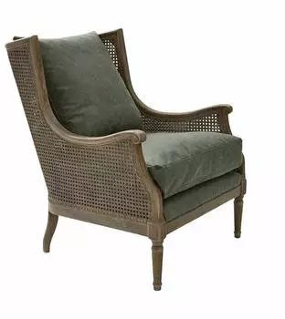 Loberon Greenbrier Sessel antikbraun/gr&uuml;n (1539141)