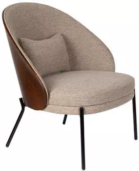 Dutchbone Rodin Loungesessel beige, Eschenholz-Gestell (3100193)