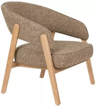 Zuiver Loungesessel Bright, braun, Eichenholz-Gestell (1001058)