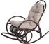 braun/creme: Mendler Schaukelstuhl Rattansessel Derby