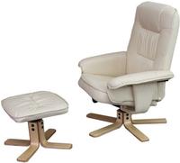 Mendler Relaxsessel M56, Fernsehsessel TV-Sessel mit Hocker Ottomane, Kunstleder