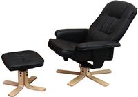 Mendler Relaxsessel M56, Fernsehsessel TV-Sessel mit Hocker Ottomane, Kunstleder
