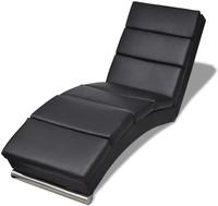 vidaXL Chaiselongue Schwarz Kunstleder