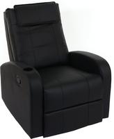 Mendler Fernsehsessel Durham, TV Sessel Relaxsessel Liegesessel, Kunstleder ~ schwarz