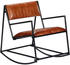 vidaXL Rocking Chair in Brown Leather