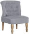 vidaXL French Chair in Light Grey Fabric