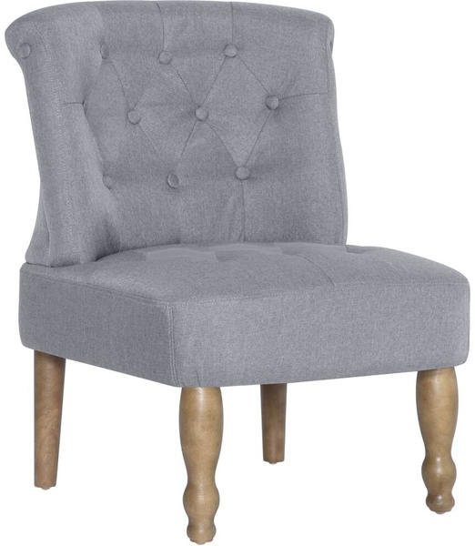 vidaXL French Chair in Light Grey Fabric