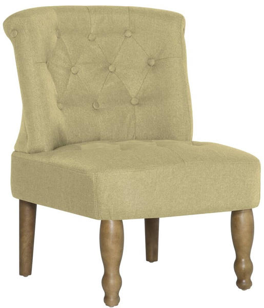 vidaXL French Chair in Green Fabric