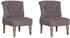 vidaXL French Chair in Taupe Fabric