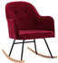 vidaXL Rocking Chair Velvet Red