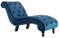 vidaXL Chaiselongue Blau Samt