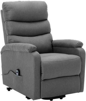 vidaXL TV-Sessel mit Aufstehhilfe elektrisch Stoff (3212) hellgrau