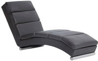vidaXL Chaiselongue Grau Kunstleder