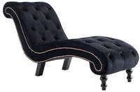 vidaXL Chaiselongue Schwarz Samt