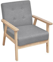 vidaXL Sessel Hellgrau Stoff