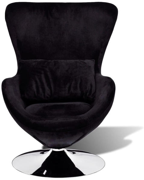 vidaXL Egg Chair Black